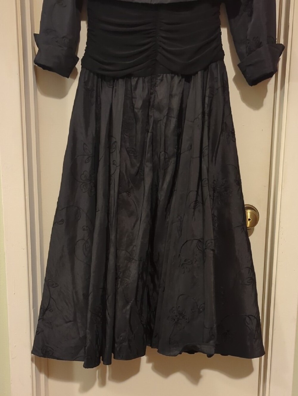 S.L. Fashions Black Long Sleeve Dress with Coordinating Bolero - Picture 8 of 10